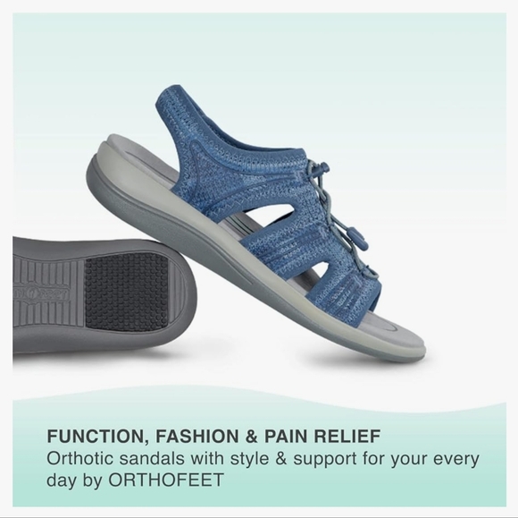 Orthofeet Womens Orthopedic Stretcheble Maui Sandals. Size 8.5 Wide - Picture 13 of 16